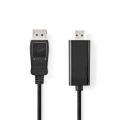 DisplayPort Cable | DisplayPort Male | HDMI™ Connector | 4K@30Hz | Nickel Plated | 3.00 m | Round | PVC | Black | Box