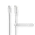 Lightning Cable | USB 2.0 | Apple Lightning 8-Pin | USB-C™ Male | 480 Mbps | Nickel Plated | 1.50 m | Round | Silicone | White | Box