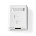 Network Wall Box | On-Wall | 1 port(s) | UTP CAT6 | Straight | Female | Gold Plated | PVC | White | Box