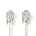 Serial Cable | D-SUB 9-Pin Male | D-SUB 9-Pin Female | Nickel Plated | 5.00 m | Round | PVC | Ivory | Label