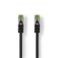 CAT7 Network Cable | S/FTP | RJ45 Male | RJ45 Male | 1.00 m | Snagless | Round | LSZH | Black | Label