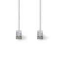 Cat 8.1 Network Cable | S/FTP | RJ45 Male | RJ45 Male | 1.00 m | Round | LSZH | White | Label
