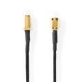 SMA Cable | SMA Female | SMA Male | Gold Plated | 50 Ohm | Single Shielded | 0.50 m | Round | Braided | Black | Label
