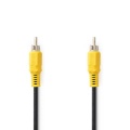 Composite Video Cable | RCA Male | RCA Male | Nickel Plated | 480p | 10.0 m | Round | PVC | Black | Label