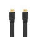 High Speed HDMI™ Cable with Ethernet | HDMI™ Connector | HDMI™ Connector | 4K@30Hz | 10.2 Gbps | 10.0 m | Flat | PVC | Black | Label