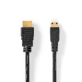 High Speed HDMI™ Cable with Ethernet | HDMI™ Connector | HDMI™ Mini Connector | 4K@30Hz | 10.2 Gbps | 5.00 m | Round | PVC | Black | Label
