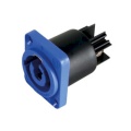 Appliance inlet connector, 3/16" flat tab terminals blue