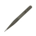 Tweezers with thick strong internally serrated tips and finger grooves