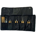 Set of 8 pieces different hand tools (2 tweezers, 2 cutters, 2 pliers and 2 screwdrivers)
