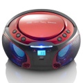 SCD-550RD Portable FM Radio CD/MP3/USB/Bluetooth® player with LED lighting Red