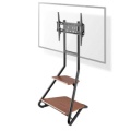 TV Floor Stand | 37 - 75 " | Maximum supported screen weight: 40 kg | Bauhaus Design | Adjustable pre-fixed heights | MDF / Steel | Black / Brown