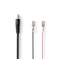 Power Cable | DC Female | Open | Straight | Straight | Copper | 2.00 m | Round | PVC | Black | Gift Box