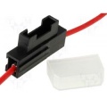 Fuse connector with 10cm wire 1.5mm2 Red