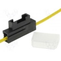Fuse connector with 10cm wire 1.5mm2 Yellow