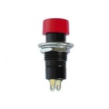 Push button  OFF-(ON) 250V 1A 12mm Black