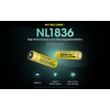 Nitecore NL1836 3600mAh 18650 Li-ion aku 3.6V