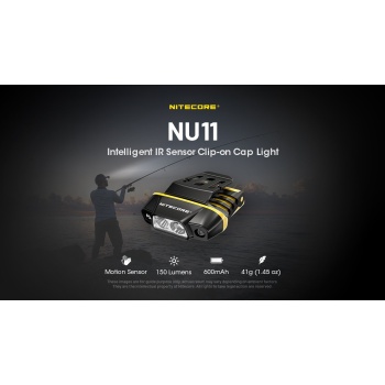 Nitecore NU11 black lightweight headlamp 150lm