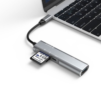 ORICO алюминиевая Type-C to HDMI / Type-C USB3.0 Док-станция (CLH-W3)