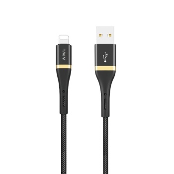 Wiwu ED-100 lightning USB kaabel 1.2m (must)