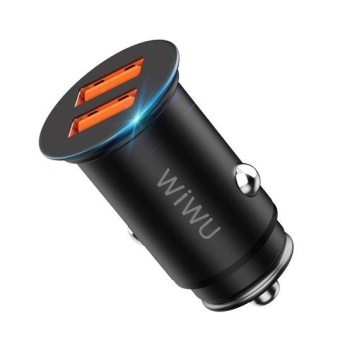 Wiwu PC 201 black USB charger for car QC3.0