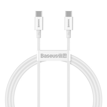 Baseus Superior Series Cable USB-C to USB-C, 100W, 1m (valge)