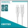 Romoss cable USB-C to Lightning, 27W PD, 480MBps, 1m (valge)