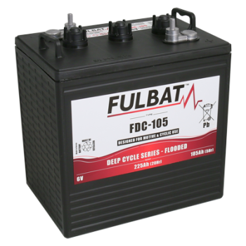 Fulbat FDC-105 6V Deep Cycle Traction (259x179x245/276mm) battery