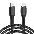 Wiwu F20 USB-C to USB-C кабель 2m (черный)