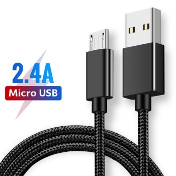 Micro USB 25cm, 2.4A cable