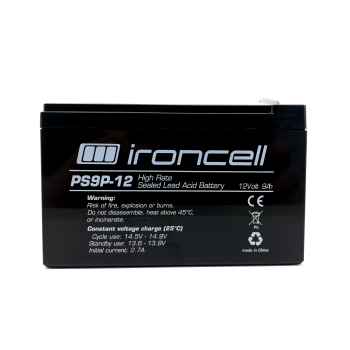 Ironcell 12V 9Ah T2 pliiaku high rate