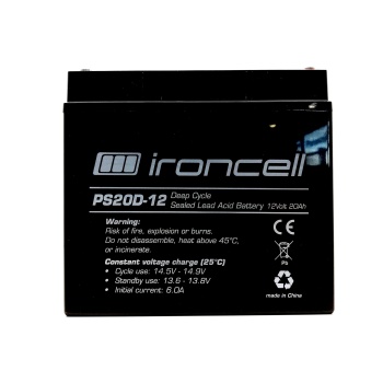 Ironcell 12V 20Ah T3 süvatühjenev aku