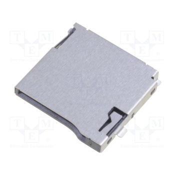 Connector: for cards; SD Micro; push-push; SMT; gold flash