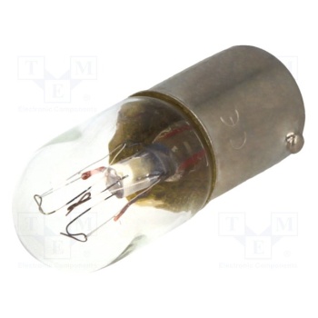 Filament lamp: miniature; BA9S; 130VAC; 20mA; 2W