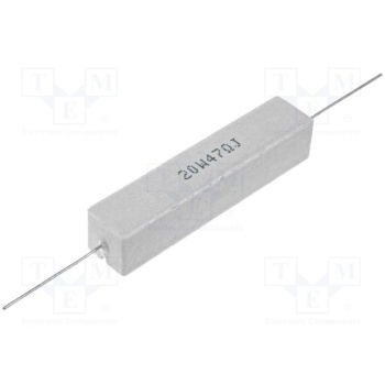 Resistor: wire-wound; cement; THT; 33Ω; 20W; ±5%; 13x13x60mm