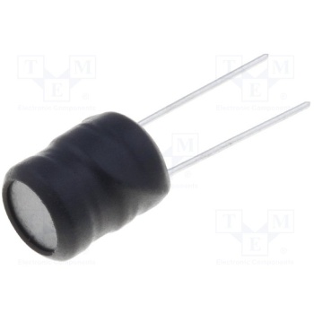 Inductor: wire; THT; 1mH; 500mA; 1.81Ω; ±10%; Body dim: Ø9.5x11.5mm