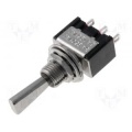 Toggle-switch (ON)-OFF-(ON) 3A flat M6x0.75