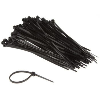 Nylon cable tie set -  2.5 x 100mm - black (100pcs)