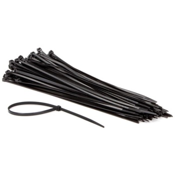 Nylon cable tie set - 4.8 x 300mm - black (100pcs)