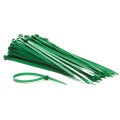 Nylon cable tie set -  4.8 x 200mm - green (100pcs)