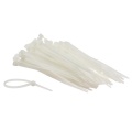 Nylon cable tie set -  2.5 x 100mm - white (100pcs)