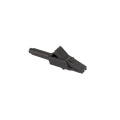 Insulated crocodile clip, black, female socket 4 mm - ma 260sh