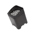 Led battery uplighter 6 x 12 w rgbwa-uv - black