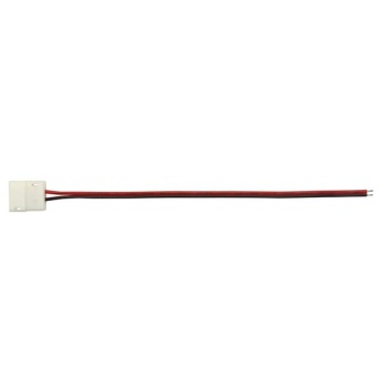 Cable with 1 push connector for flexible led strip - 8 mm mono colour