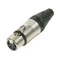 Neutrik - xlr cable connector, 4-pin female, silver-plated, nickel