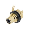 Rean - phono receptacle (rca) - gold plated contacts - black