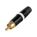 Neutrik - phono plug (rca) - gold plated contacts - white color marking ring