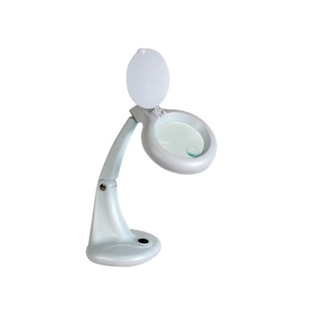 Desk lamp with magnifying glass - 12w - white