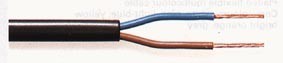 Электрический установочный/монтажный кабель 2*0.75mm многожильный провод Чёрный