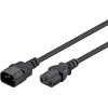 Extension Lead with C13 socket and C14 plug, 1.5 m, Black