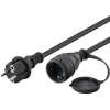 Mains Cable Outdoor, 10 m, Black